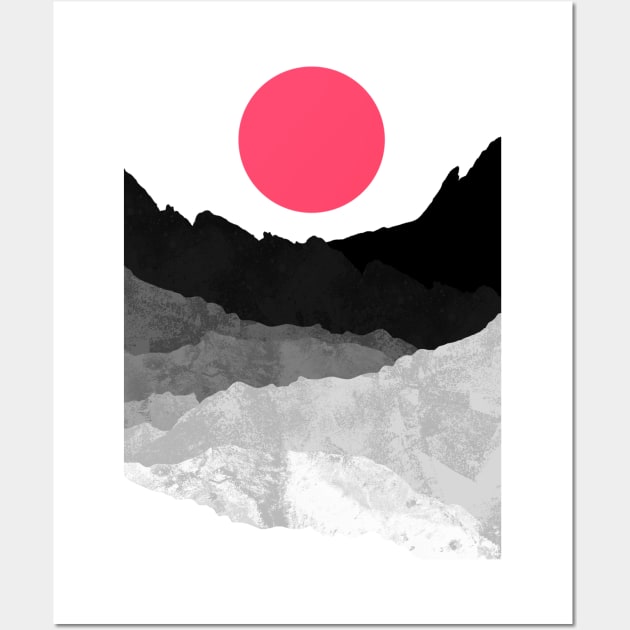 The grey and silver mountains Wall Art by Swadeillustrations